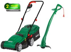 Qualcast - Corded Rotary Mower 1300W and Grass Trimmer 320W